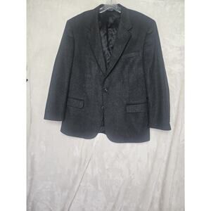 Jos A Bank Men's 100% Cashmere 2-Button Blazer Charcoal Size 46R